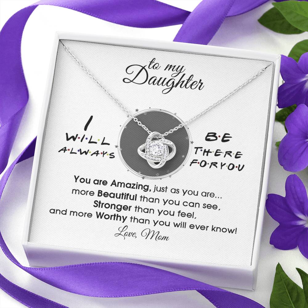 To My Daughter Necklace From Mom - Necklaces For Daughter From Mom, Mother Daughter Necklace, Gifts For Daughters From Mothers, Jewelry Gift For Daughter On Birthday, Christmas, Graduation Gift
