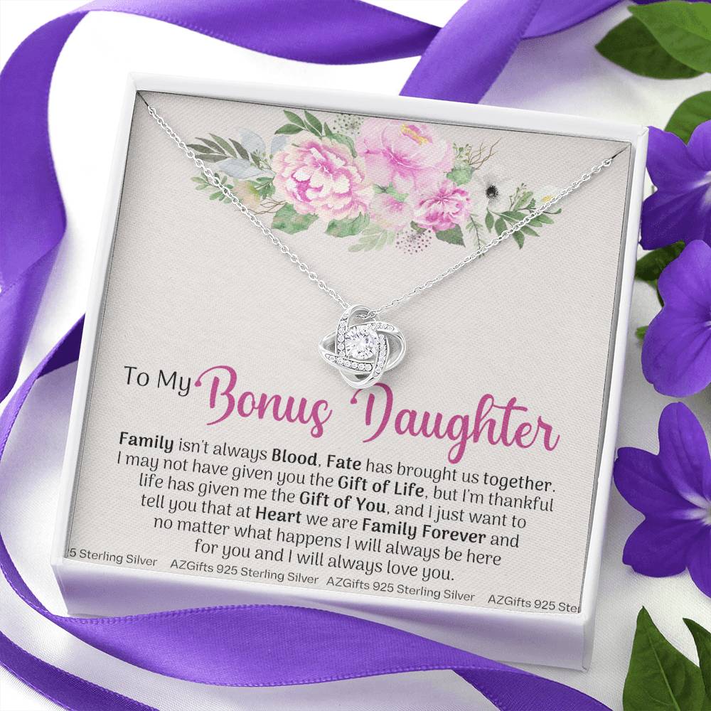 To My Bonus Daughter, Bonus Daughter Necklace, Step Daughter Necklace, Gifts For Stepdaughter, Gifts For Bonus Daughter, Bonus Daughter Gifts, Step Daughter Jewelry Gift For Girls, Little Girl