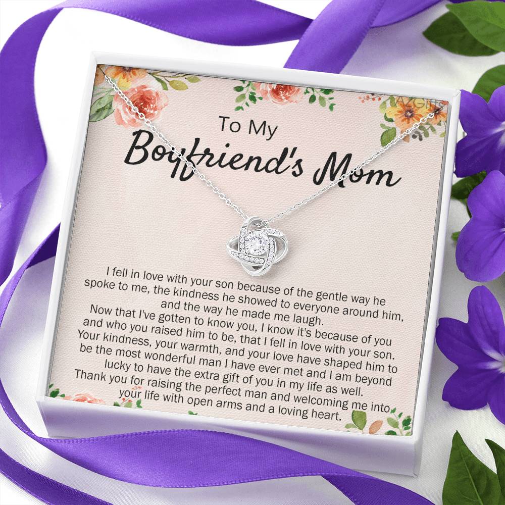 To My Boyfriend's Mom Necklace From Girlfriend Mom, Mothers Day Necklace For Boyfriends Mom From Girlfriend, Presents for Mom Necklace for Women, Necklace For Christmas, Birthday Gift Anniversary