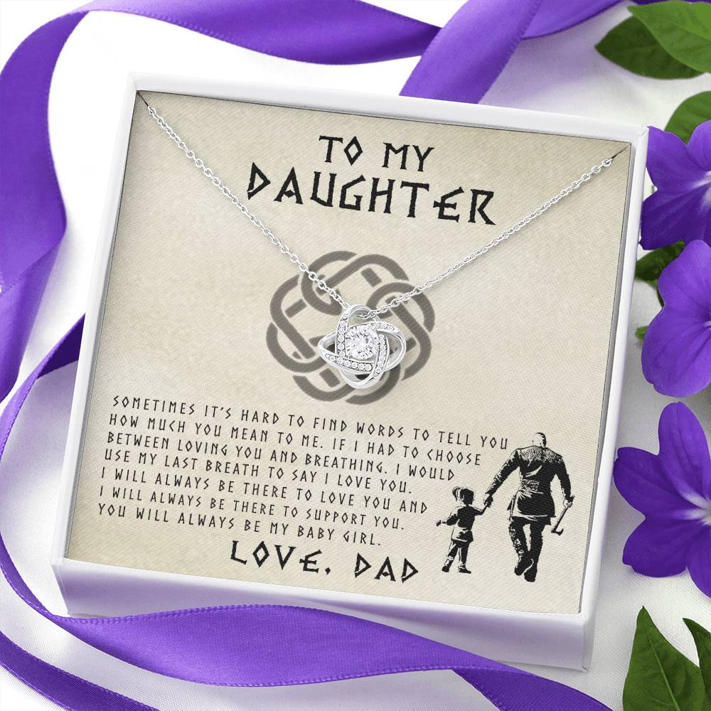 To My Daughter Necklace Gift For Daughter Form Dad Viking Necklace Gift For Her