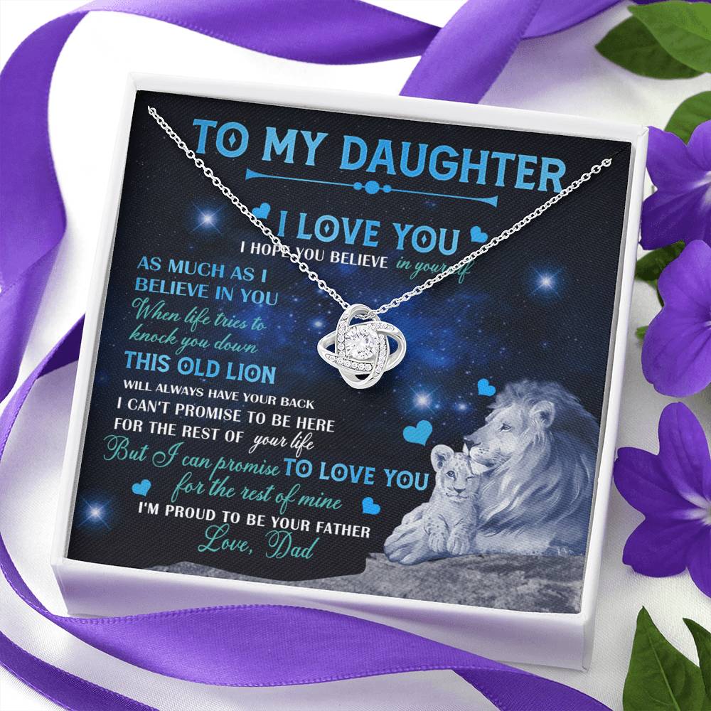Father To Daughter Gifts Necklace From Dad, Father Daughter Necklace, To My Daughter Necklace From Daddy On Graduation Gift, Birthday Gift, Valentines, Christmas For Badass Daughter, Little Girl