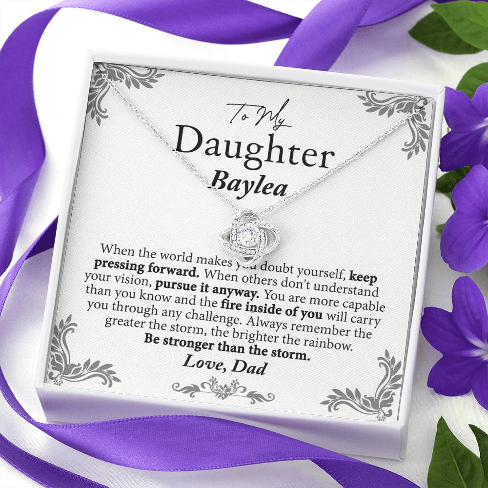 To My Daughter Gift Necklaces Pendants from Dad, Father and Daughter Gift Necklace Pendant On Graduation Gift Birthday Anniversary Christmas Includes Gift Box Jewelry Gift For Girls, Little Girl