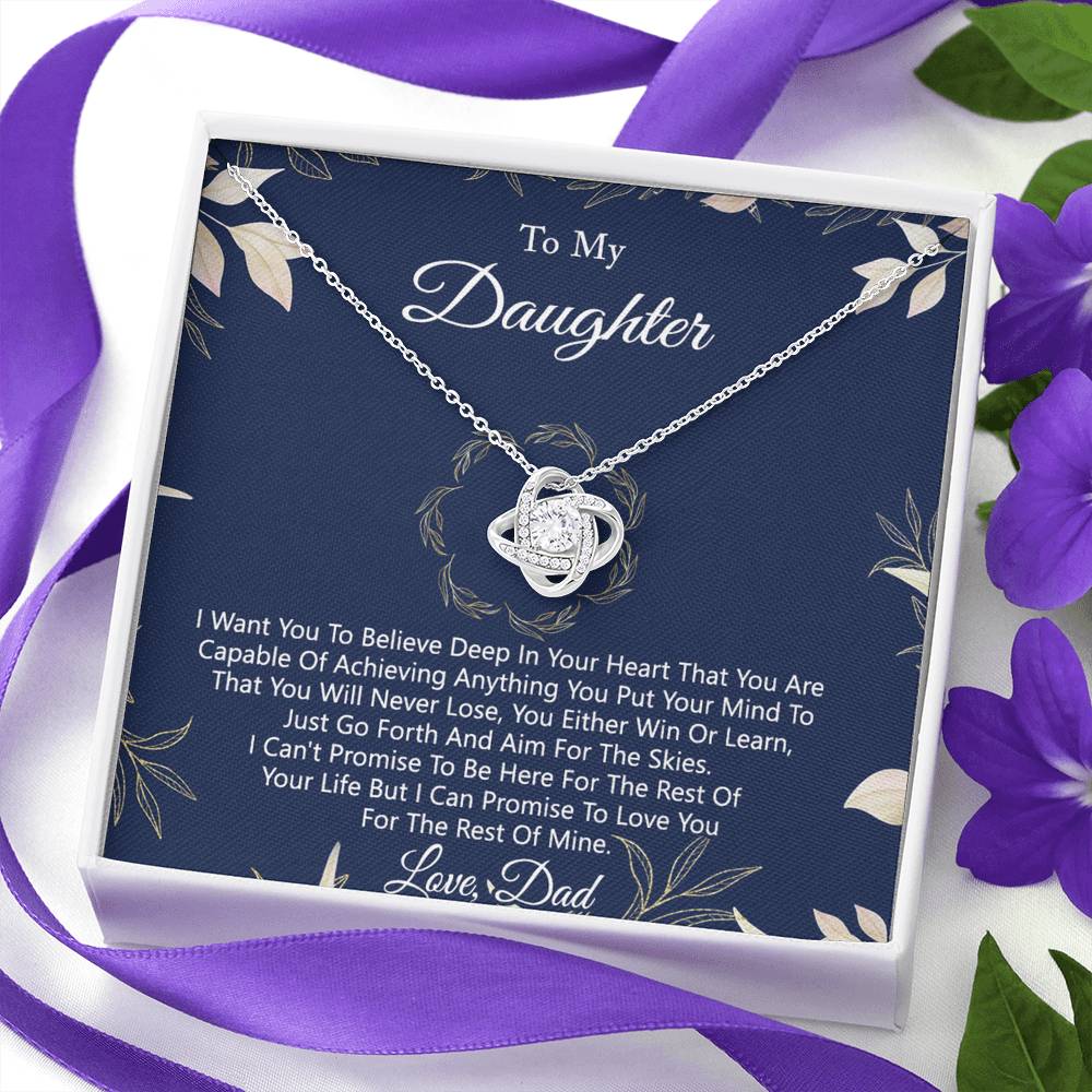 Gift Necklace For Daughter from Dad - Father And Daughter Necklace, for Daughter Gift from Dad To My Daughter Necklace Daughters Birthday Christmas Jewelry Gift for Girls Women, Daughter