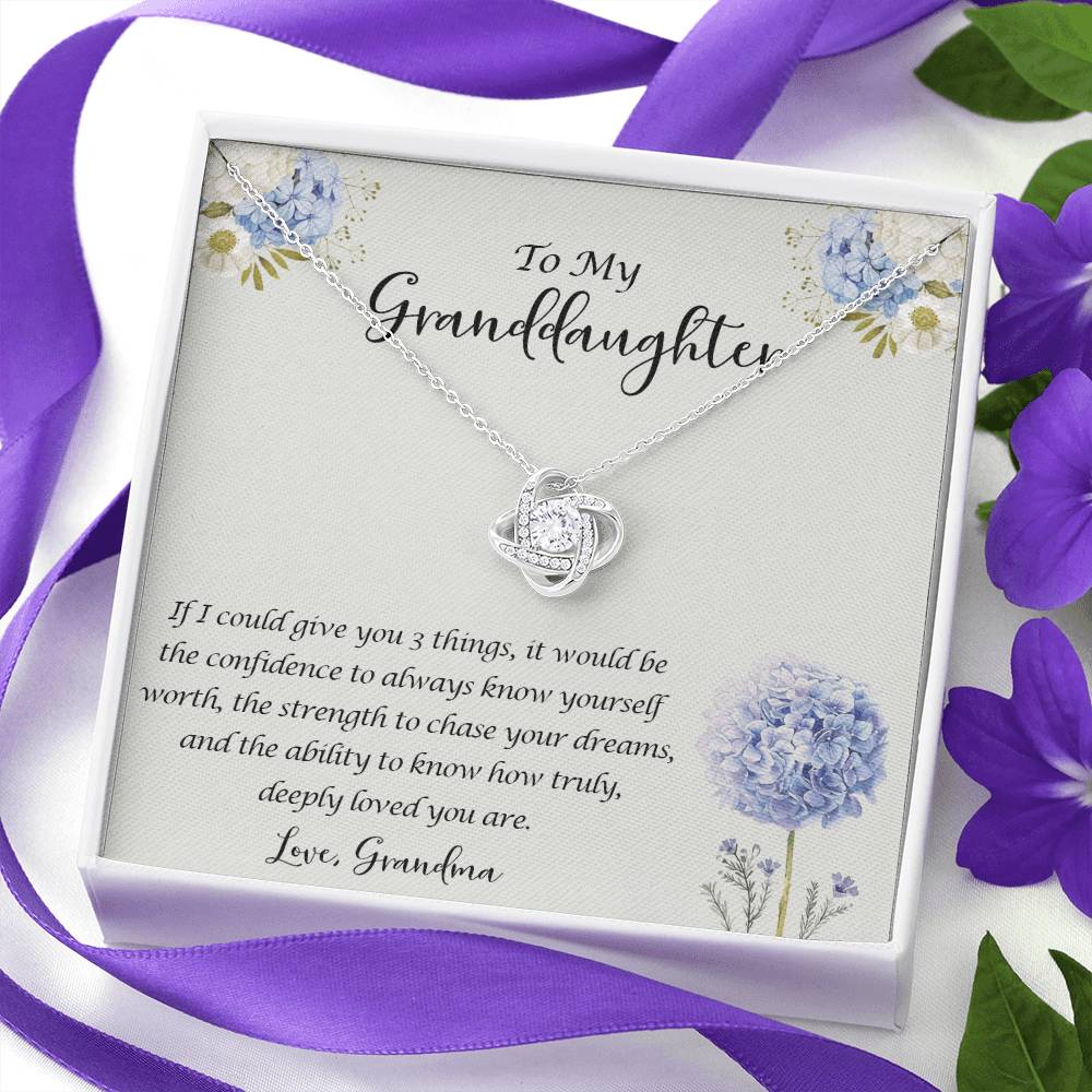 Granddaughter Gifts Necklace From Grandma - To My Granddaughter Necklace, Jewelry Keepsake Gifts For Granddaughter, Love Gift For Adults Or Girls On Graduation Gift, Wedding, Valentines, Christmas