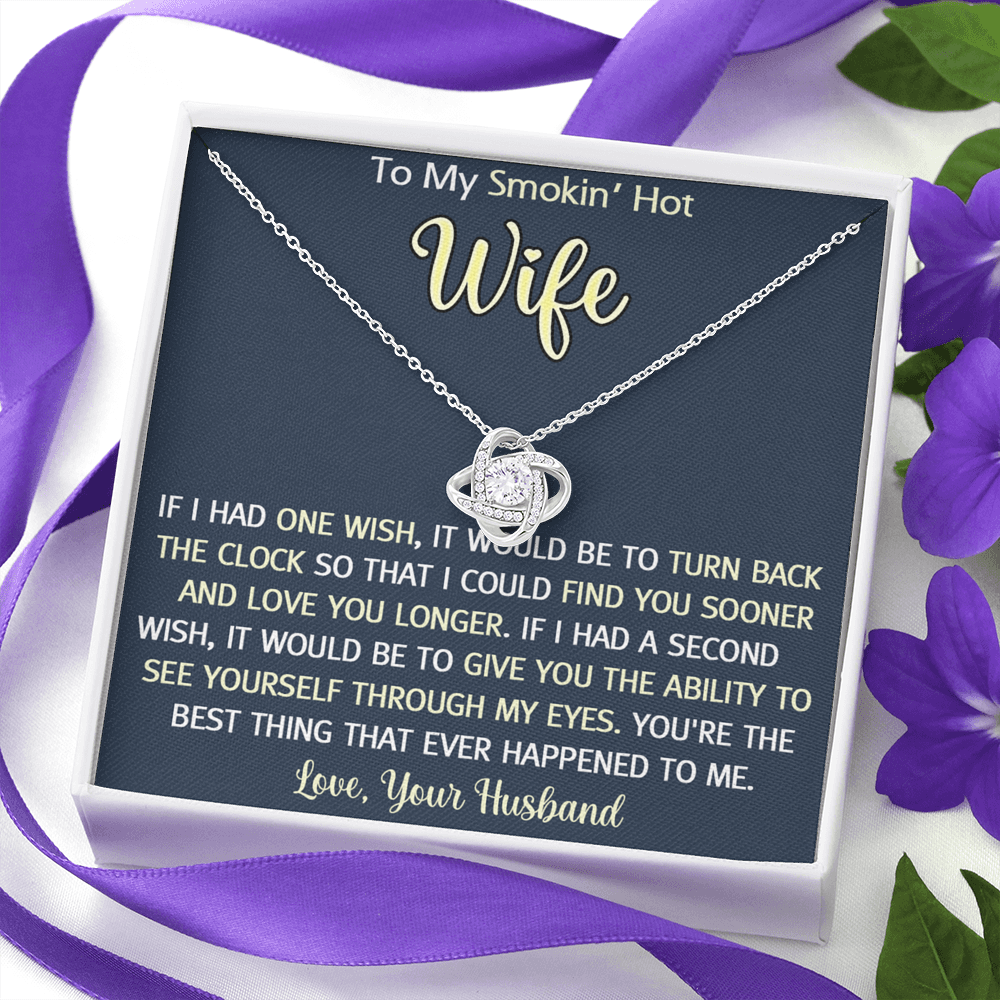 Gift Necklace For Wife, Birthday Gifts Necklace For Wife From Husband Pendant, Valentines Day Find You Sooner Jewelry Box Pendant Personalized Custom Romantic Gift Necklace For My Best Wife Ever