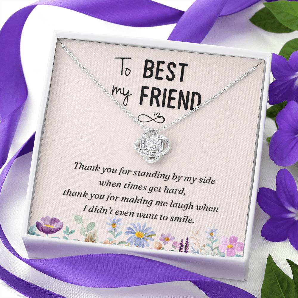 To My Best Friend Necklace Gift For Her On Xmas, Thank You Jewelry For Friend