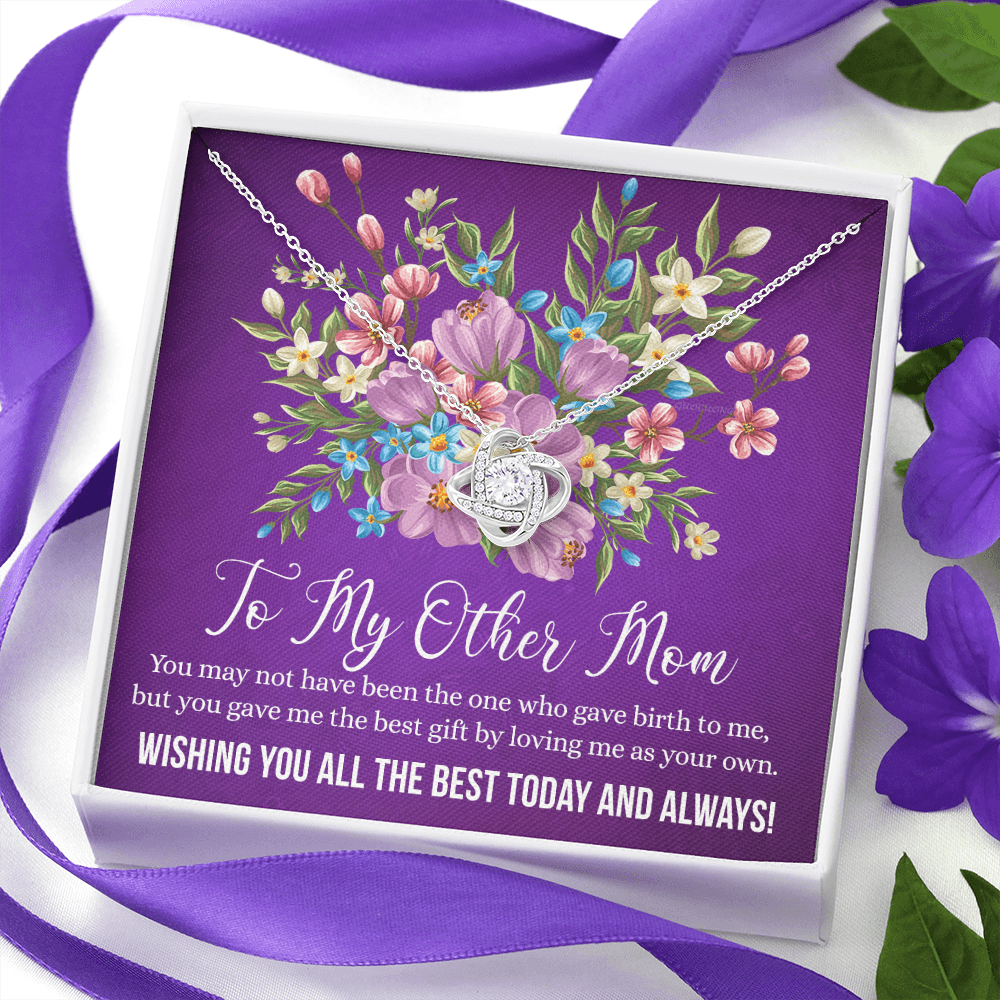 Other Mom Gift Necklace - To My Other Mom Love Knot Necklace From Daughter Wishing You All The Best Today And Always Necklace Gift For Mom, Mother In Law Gift Necklace On Birthday Gift, Anniversary