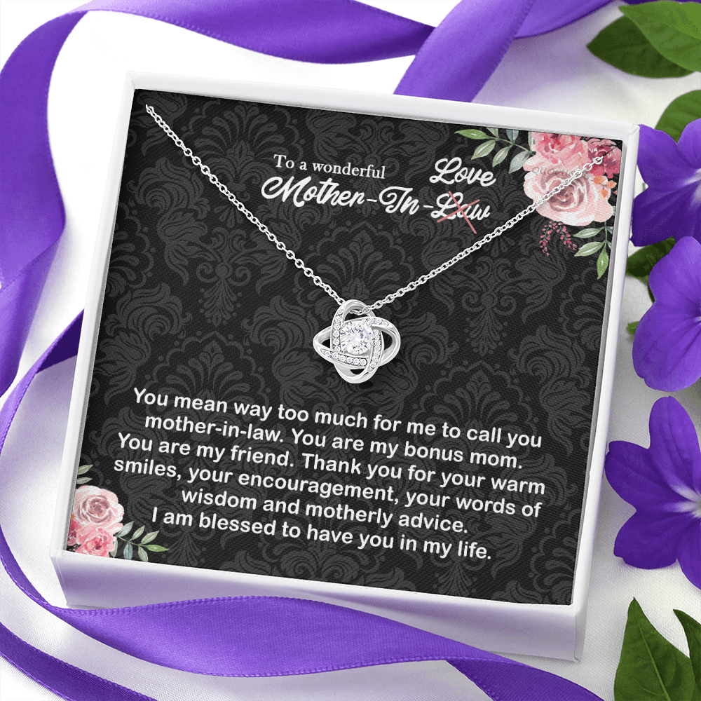 To a wonderful Mother-In-Love Necklace Pendant - Jewelry Gift for Mother In Law