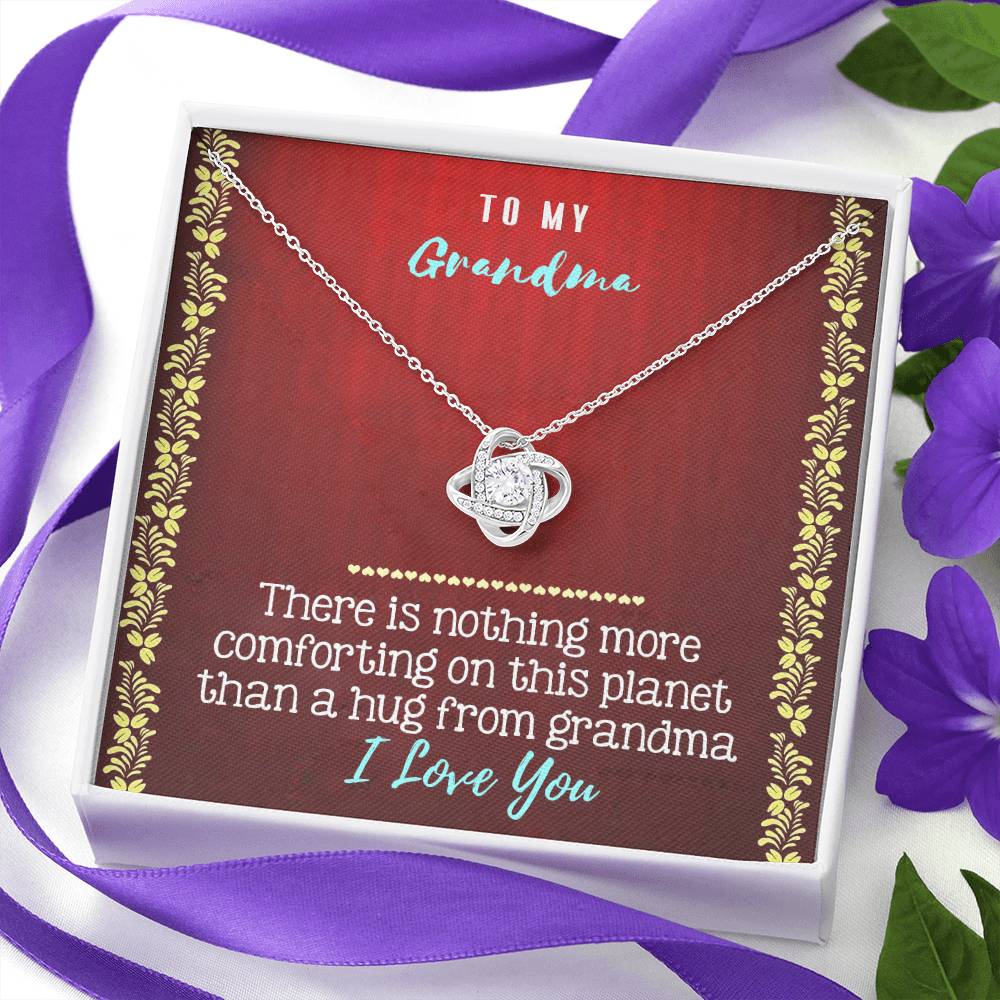 To My Grandma Gift Necklace, Love Knot Necklace Gift for Grandmother - Mothers Day Necklace For Grandma Nana, Grandma Jewelry Gift For Women From Grandchildren GrandKids , Pendant For Grandmother