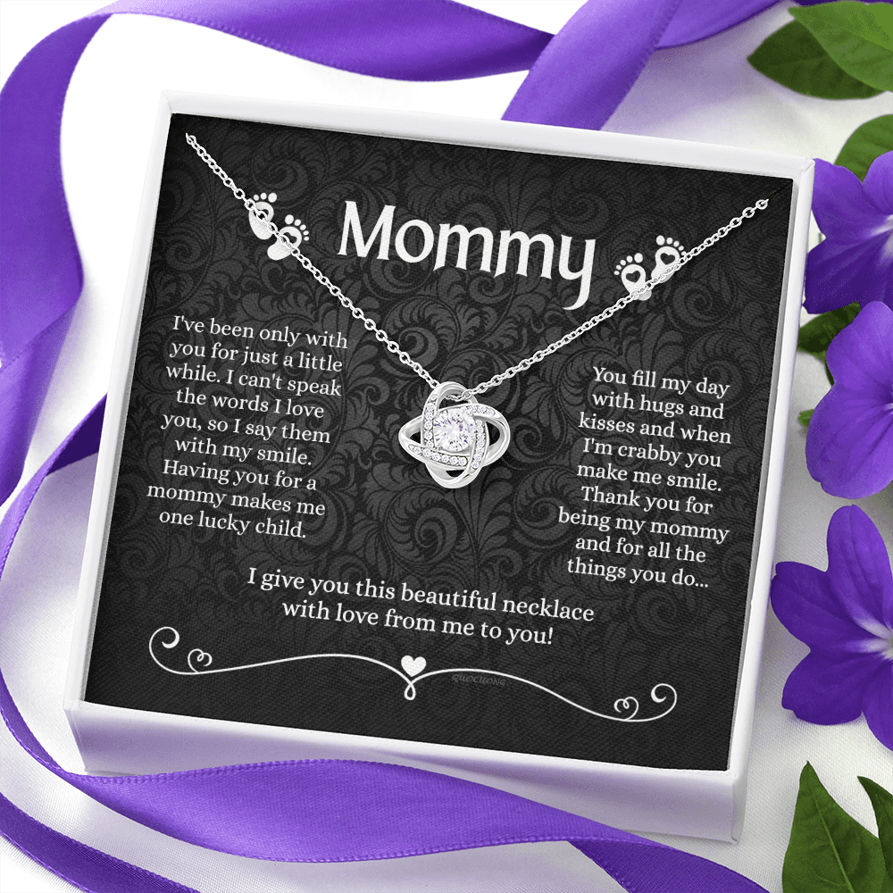 Mommy Gift Necklace, To My Mom Love Knot Necklace From Daughter Necklace Gift For Mom Mother's Day Necklace Gift For Mom, Birthday Gift Necklace For Mom Anniversary Jewlry Gift For Women, Mommy