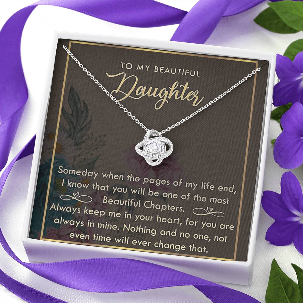 To My Daughter Gifts Necklace from Mom, Mother To Daughter Necklace, Mother Daughter Necklace Gift For Daughter, My Daughter Jewelry from Mommy Gift On Birthday Graduation Gift Box and Message Card
