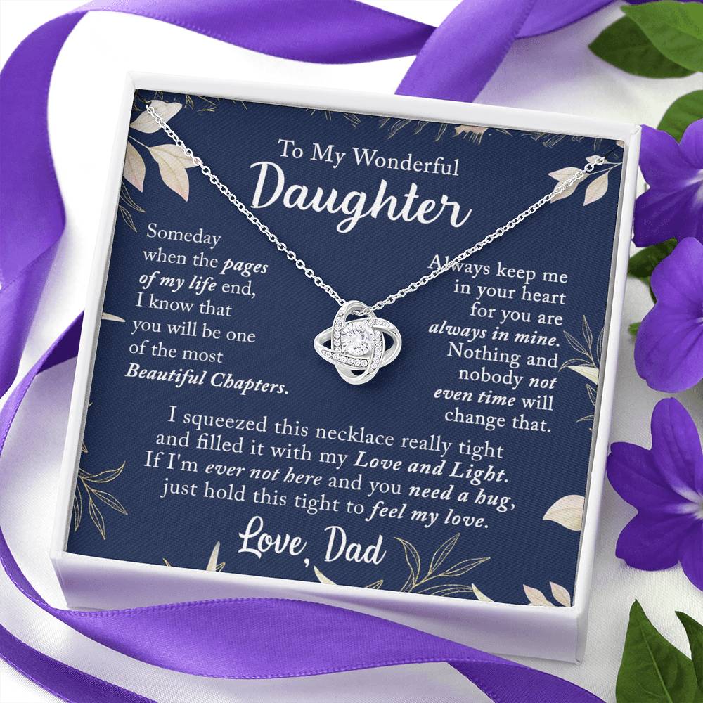 To My Daughter Necklace for Daughter Gift From Dad Father To Daughter Gift for Daughter Jewelry Meaningful Card Personalized Necklace For Daughter Jewelry Gift For Girls, Little Girl, Her