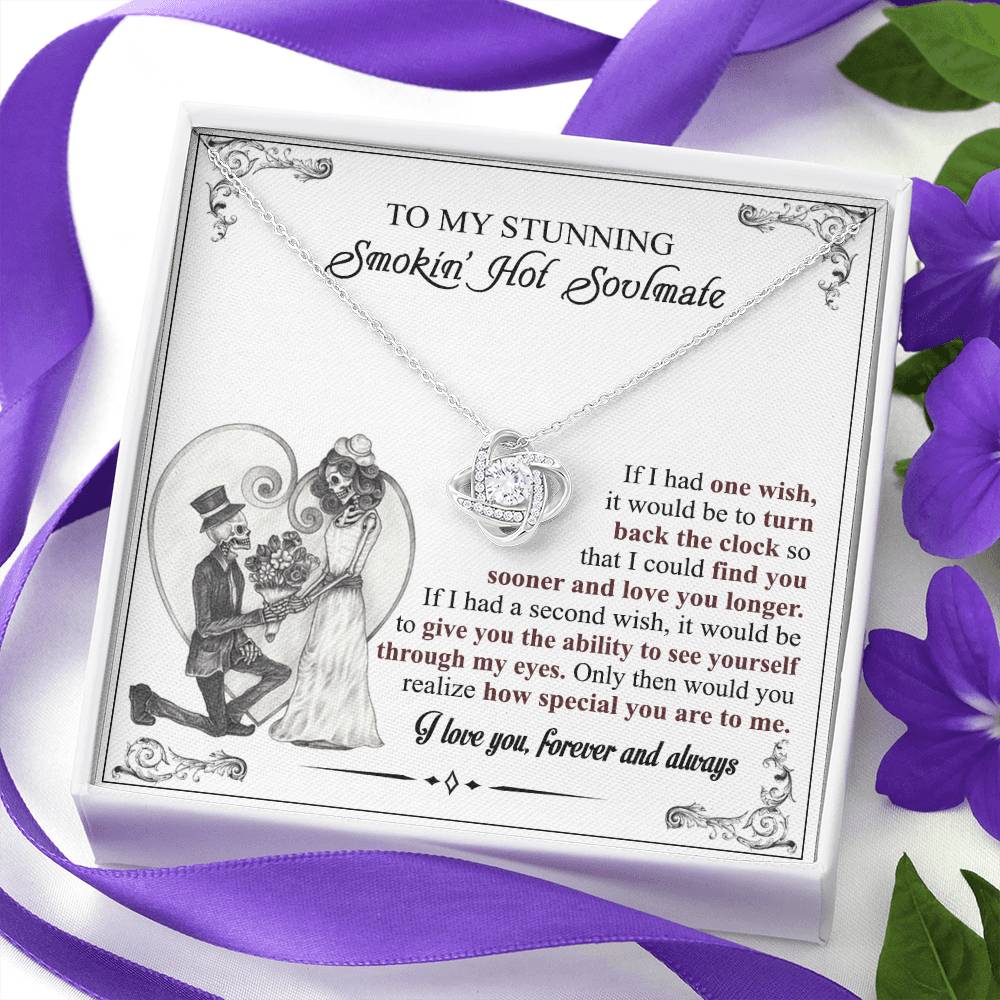Soulmate Gift Necklace And Box, To My Stunning Smokin Hot Soulmate Necklace From Husband, Boyfriend, My Soulmate Necklace, Soul Mates to My Soulmate Gift Necklace From Husband, Soul Mate Necklaces