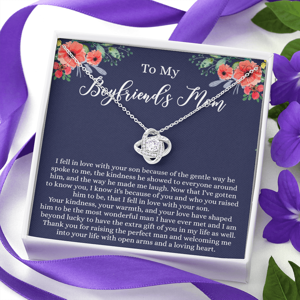 To My Boyfriend Mom Necklace From Girlfriend, Gift For Boyfriend's Mom Necklace On Christmas, Holiday, Anniversary, Mothers Day Necklace For Boyfriends Mom, Presents for Mom Necklace for Women