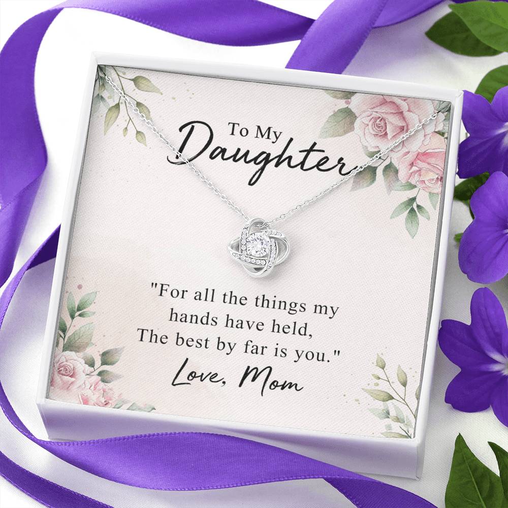 To My Daughter Necklace from Mom Mother To Daughter Gift Necklace, Pendant for Daughter Jewelry Gift for Her Girls Teen Girl Necklace Gift From Mom Gift For Daughter Necklace On Xmas Holiday Gifts