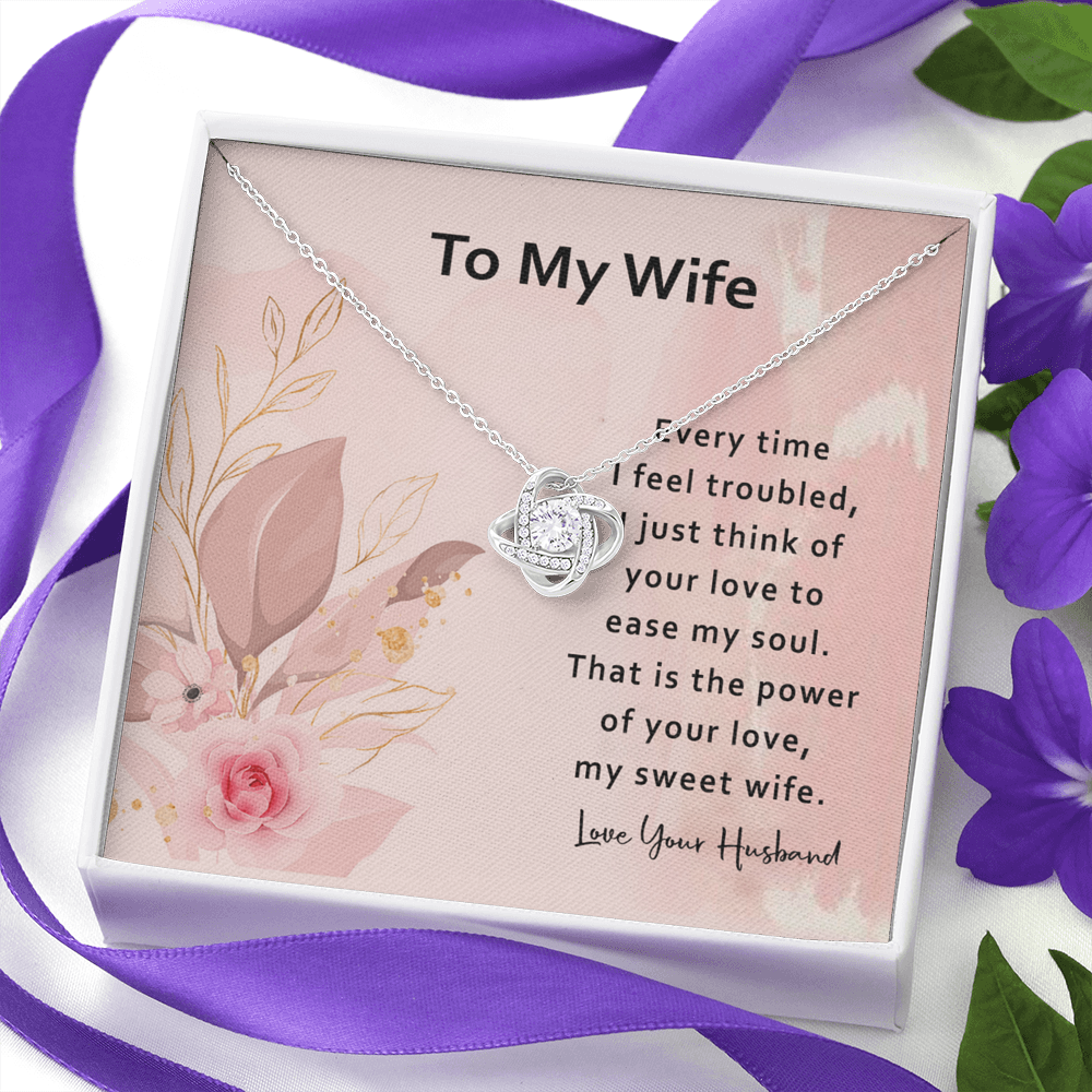 Gift Necklace For Wife From Husband, Necklace Valentines Day For Wife Jewelry Box Pendant Personalized Gift Necklace, Custom Romantic Gift Necklace For My Best Wife Ever, Jewelry Gift For Women