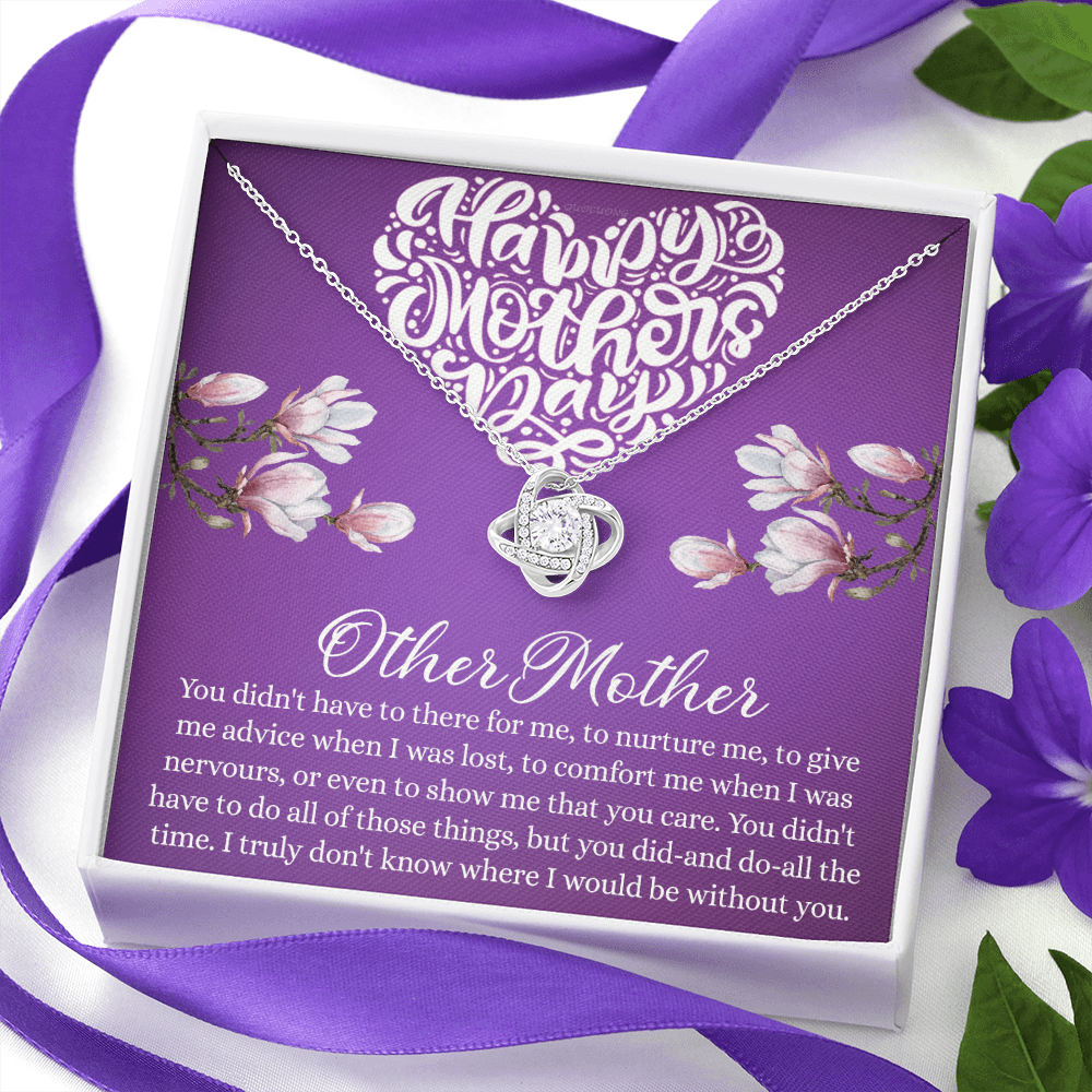 Happy Mother Day Necklace, Other Mother Love Knot Necklace Gift From Daughter, Mother And Daughter Gift Necklace Personalized Gift Necklace For Mother Pendant, Love Knot Necklace Gift For Women