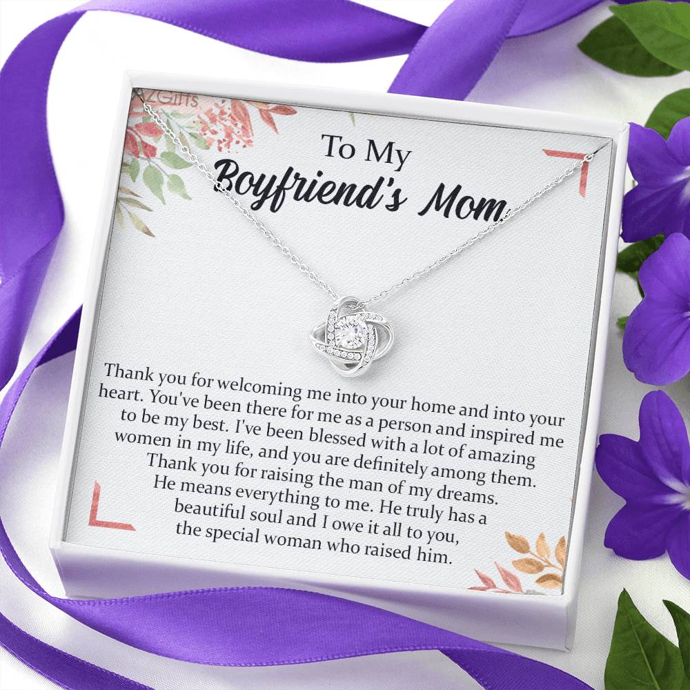 To My Boyfriend's Mom Necklace From Girlfriend, Gift Necklace To Boyfriend's Mom, Necklace For Boyfriend's Mom On Mothers Day Birthday Gift Christmas Anniversary, Jewelry For Women Girlfriend's