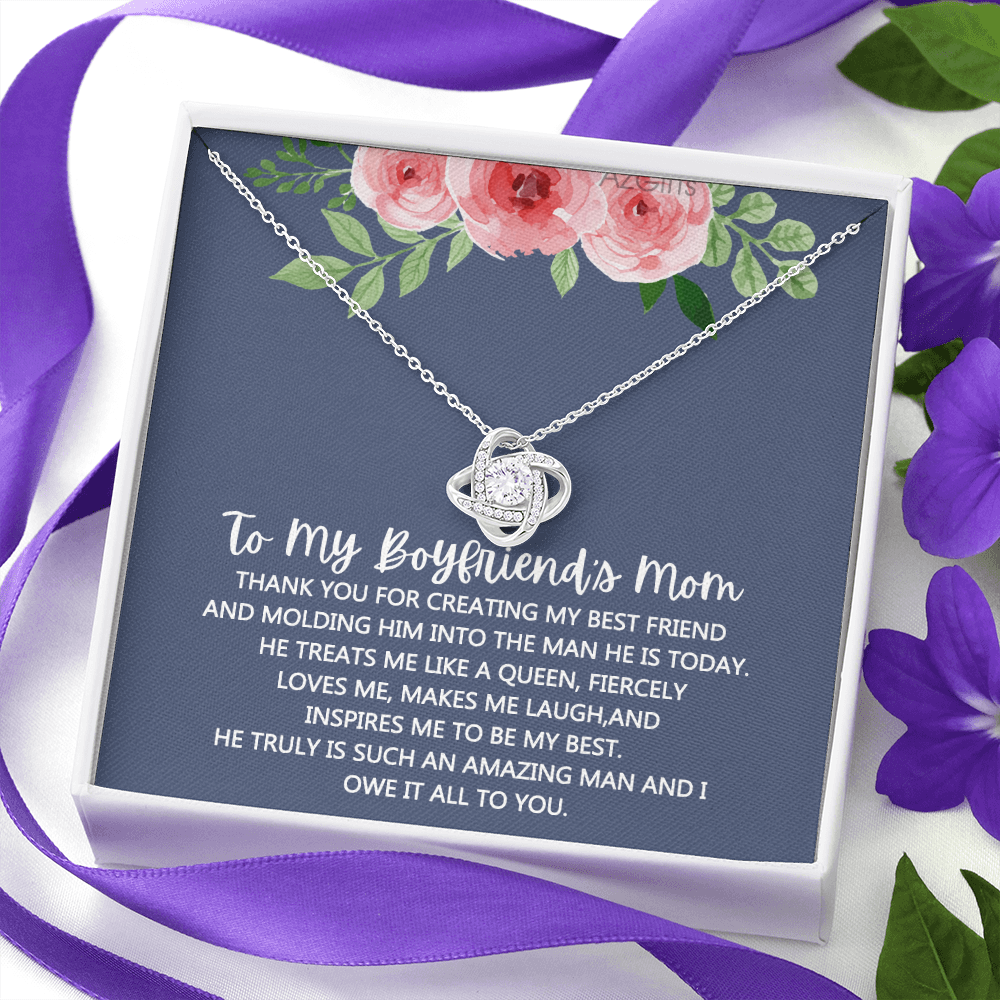 To My Boyfriend's Mom Necklace From Girlfriend Mom, Mothers Day Necklace For Boyfriends Mom From Girlfriend, Personalized Gifts For Mother-In-Law, Boyfriends Mom Gift Necklace, Necklace for Women