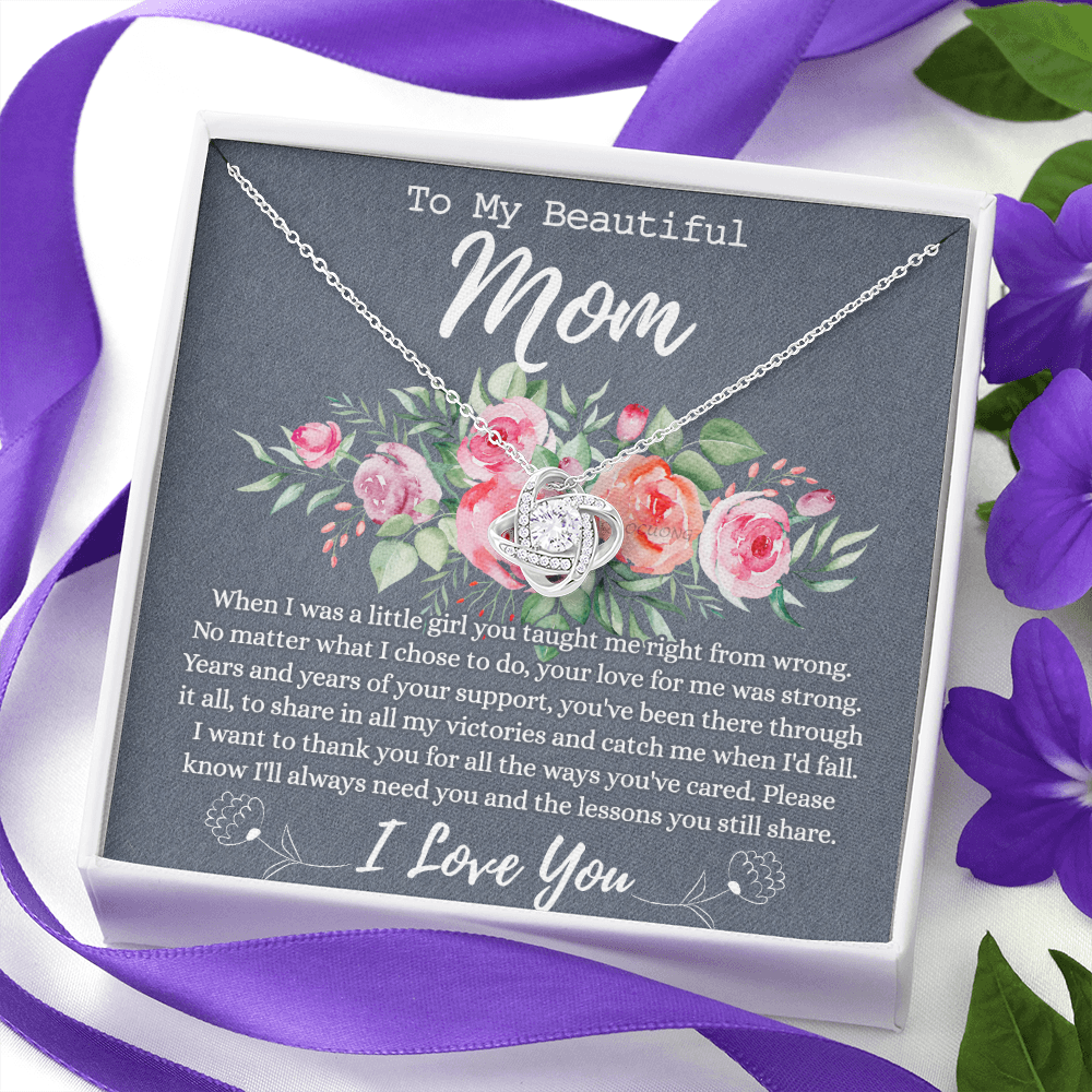 Mother's Day Necklace Gift For Her, To My Mom Necklace From Daughter, Beautiful Mom Love Knot Necklace Gift For Mom mazing Mom, Bonus Mom On Mothers Day, Anniversary, Birthday, Jewelry For Mom