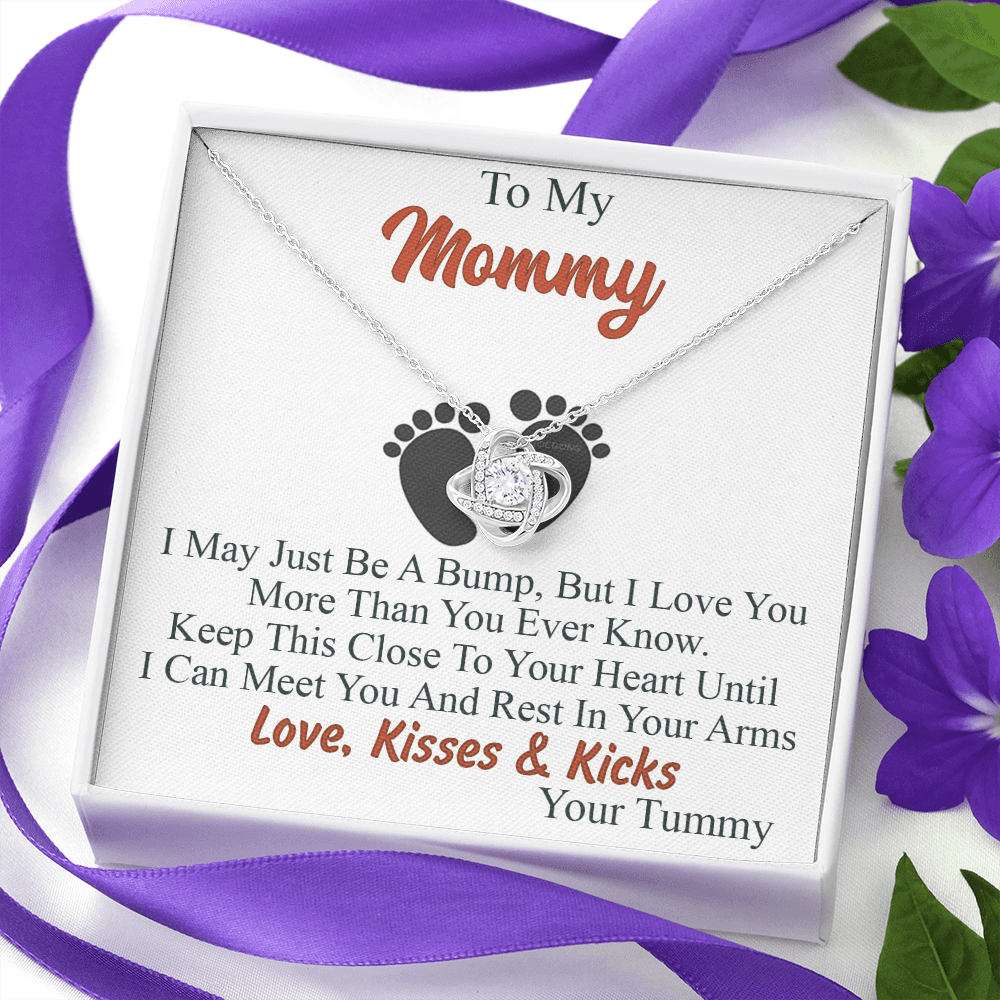 To My Mommy Love Knot Necklace Trendy Gift for First Time Mom Gifts for Family