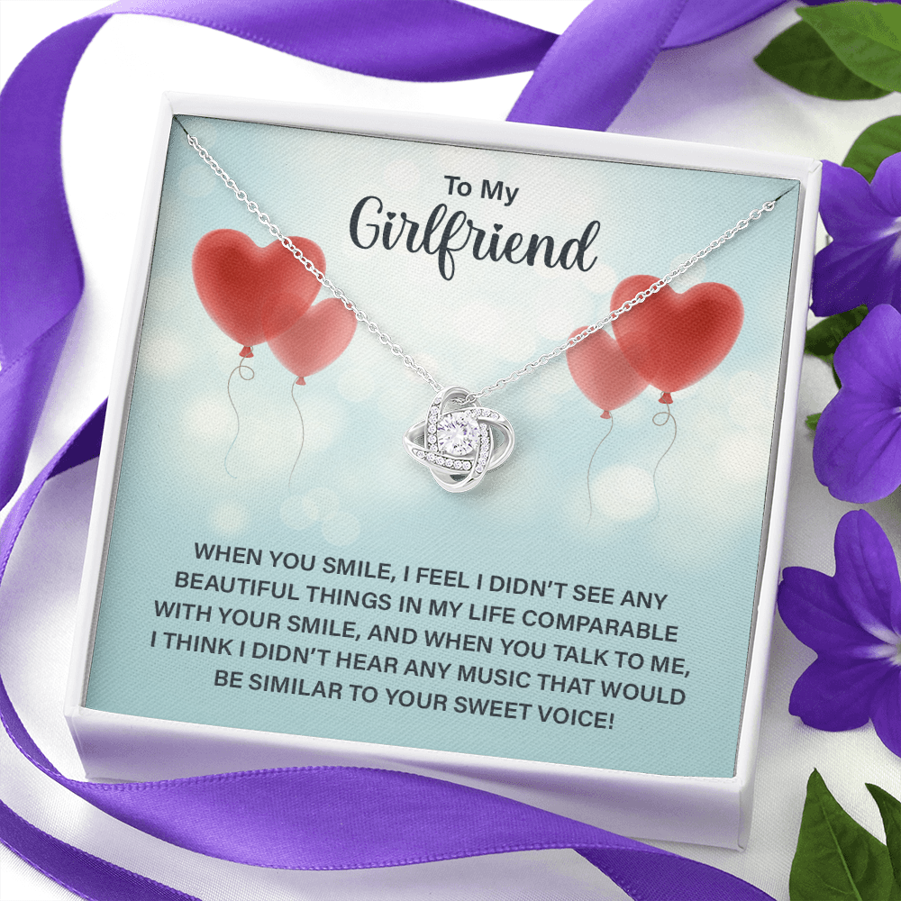 Girlfriend Gift Jewelry For Her, To My Girlfriend Necklace From Boyfriend Xmas