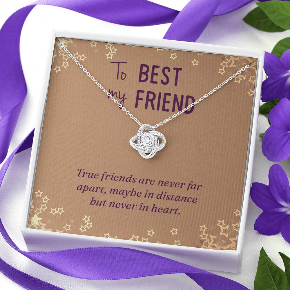 To My Best Friend Necklace Gift For Her On Xmas, True Friend Jewelry Gift To BFF