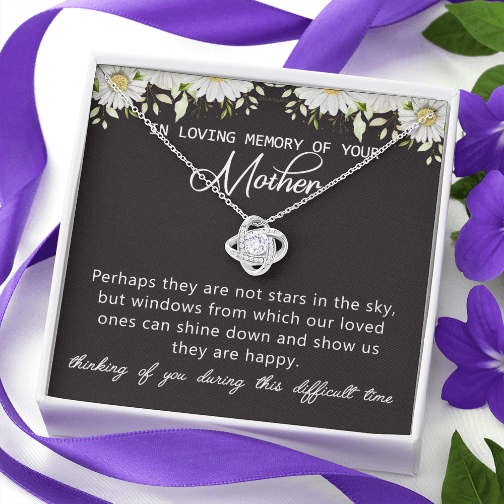 In Loving Memory Of Your Mother Gift Necklace, Sympathy Loss Of Mother Bereavement Gift Jewelry Box Necklace for Remembrance of Mother, Loss Of Mother Gift Condolences, Jewelry Gift for Women