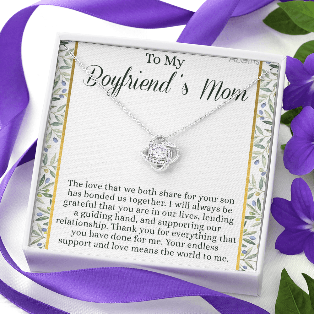 To My Boyfriend's Mom Necklace From Girlfriend Mom, Customize Name Gift Necklace For Boyfriend's Mom Gift Mothers Day Necklace For Boyfriends Mom From Girlfriend, Presents for Mom Necklace for Women
