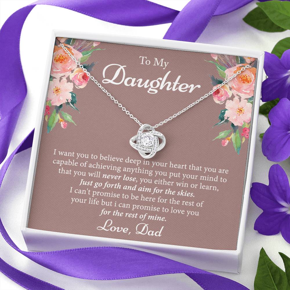 Father To Daughter Gifts Necklace - To My Daughter Necklace From Dad Birthday Gift For Teen Daughter Christmas Graduation Day Gifts For Daughter Dad And Daughter Jewelry Gifts For Girls