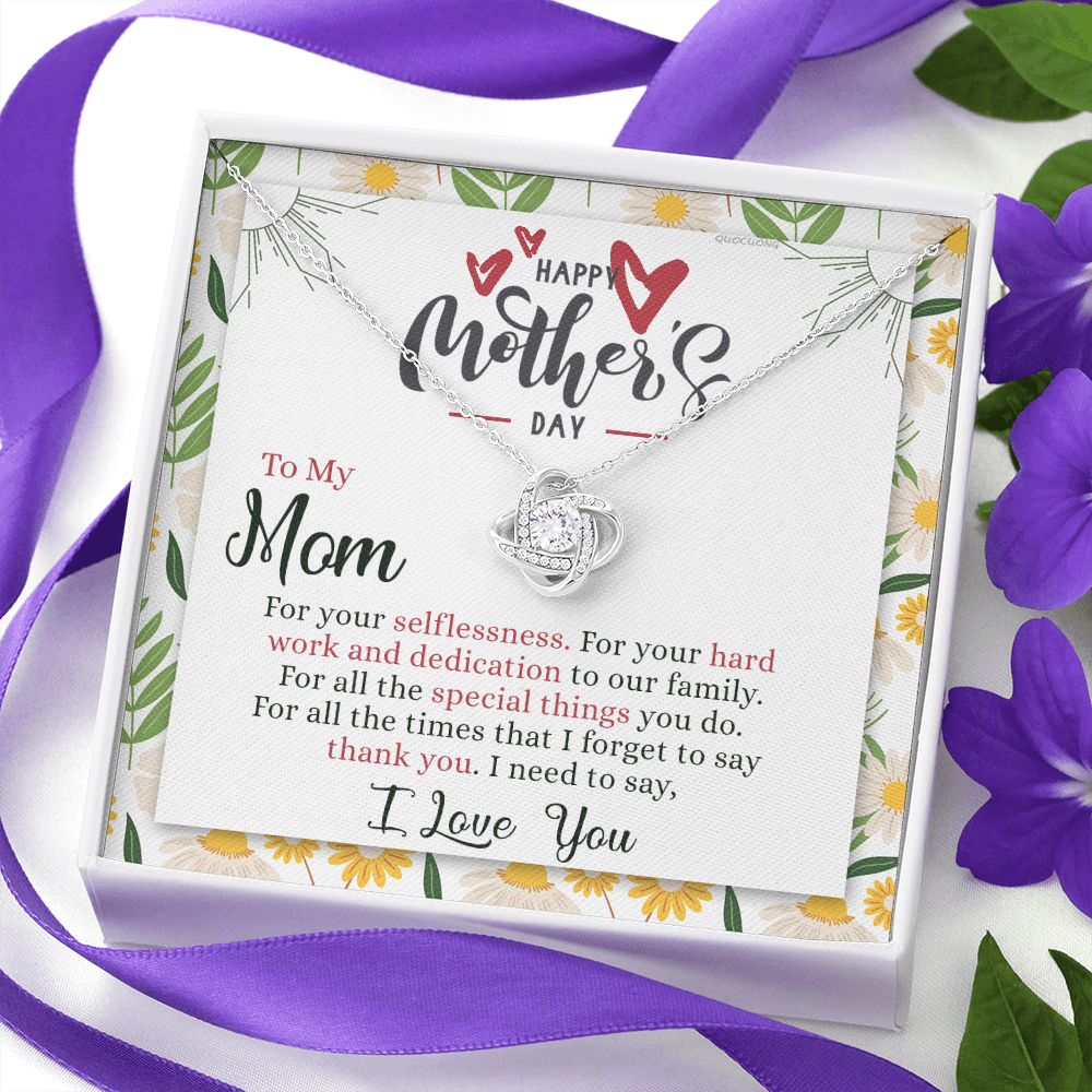 To My Mom Necklace, Happy Mother's Day Necklace Gift For Mom, Thank You Gift Necklace For Mom, To My Mom Necklace From Daughter Or Son, Mother And Daughter Jewelry Gift For Women, Bonus Mom, Mother