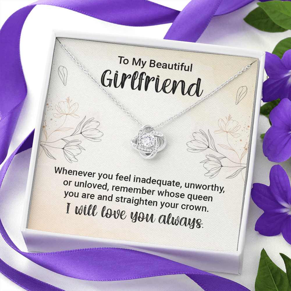 To My Beautiful Girlfriend Necklace From Boyfriend Love You Gift On Xmas For Her