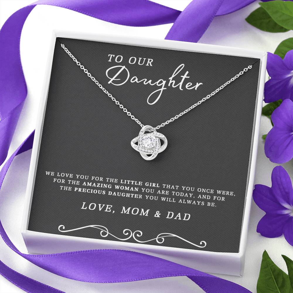 To My Daughter Gift Necklace From Mom And Dad, Daughter Gifts From Dad, Mother To Daughter Necklace Chain, Badass Daughter Jewelry Gift For Girls, Daughter On Birthday, Graduation Gift, Christmas