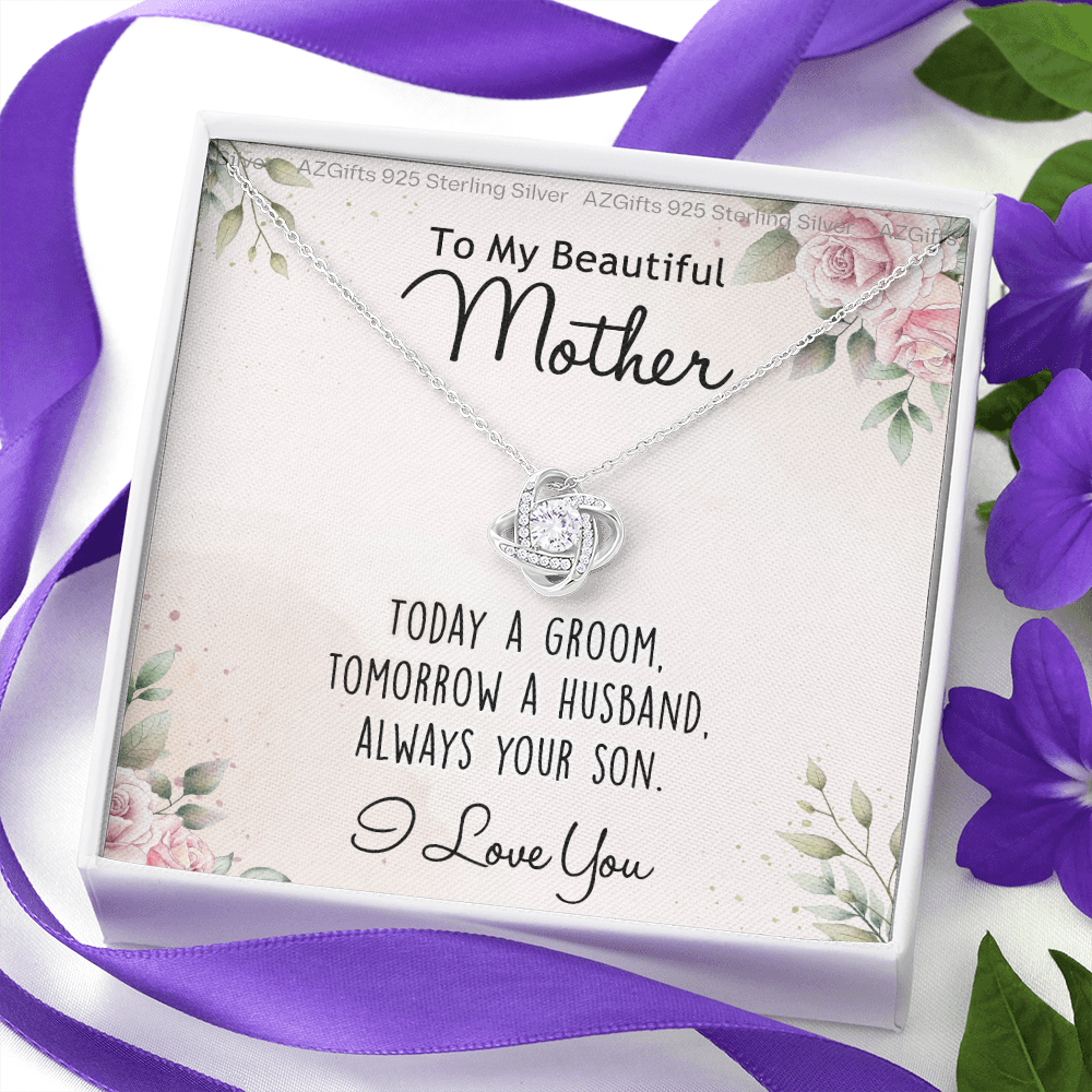 Mother's Day Necklace Gift For Her, To My Mom Necklace From Daughter, Beautiful Mother Love Knot Necklace Gift For Mom mazing Mom, Bonus Mom On Mothers Day, Anniversary, Birthday, Jewelry For Mother