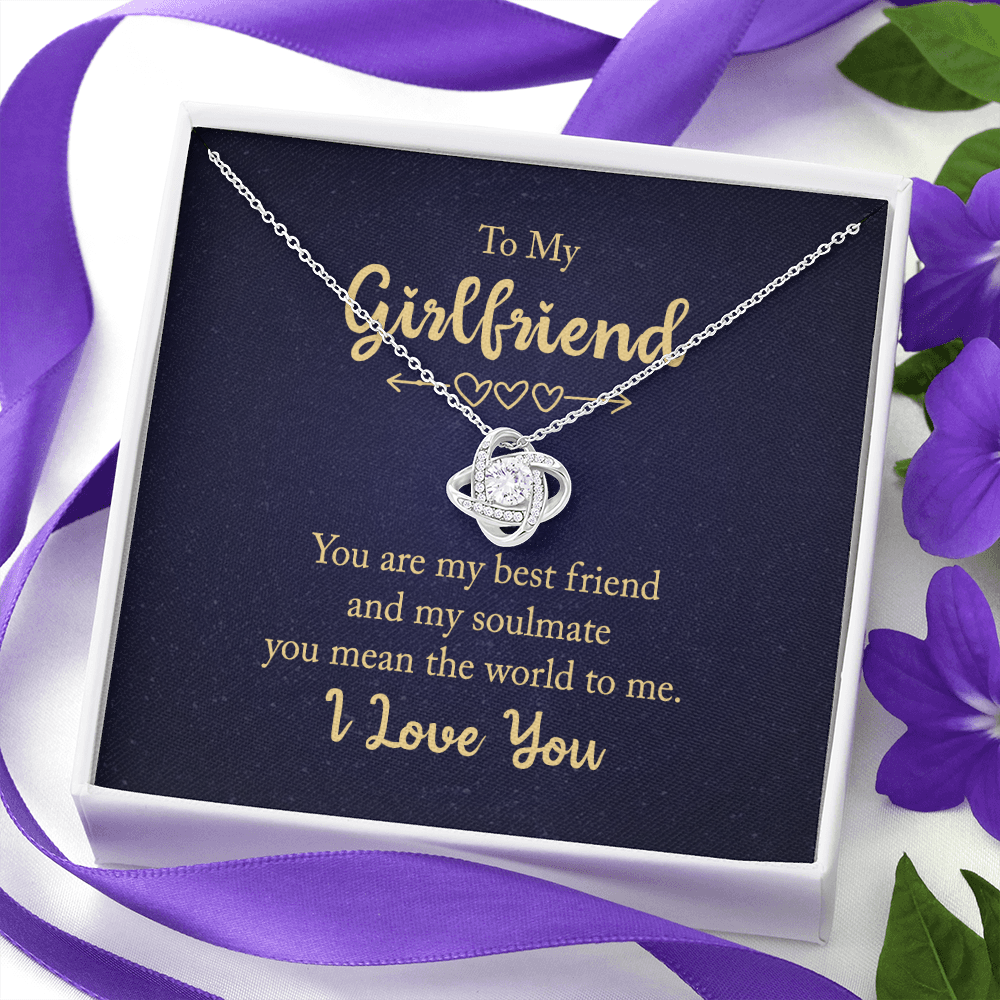 To My Girlfriend Knot Necklace From Boyfriend My Friend My Soulmate Gift On Xmas