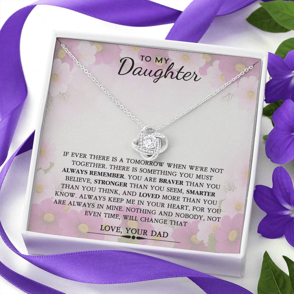 To My Daughter Necklace Gift From Dad, Father And Daughter Necklace, Daughter Gifts From Dad, Father Daughter Gifts Jewelry For Girls, Little Girl Pendant On Birthday, Graduation Gift For Daughter