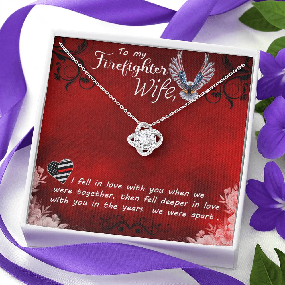 To My Firefighter Wife Necklace From Husband Valentines Day Necklace Gift For Firefighter Wife Soulmate Gift Necklace Personalized Gift Jewelry For Women Romantic Gift Necklace Fell In Love Necklace