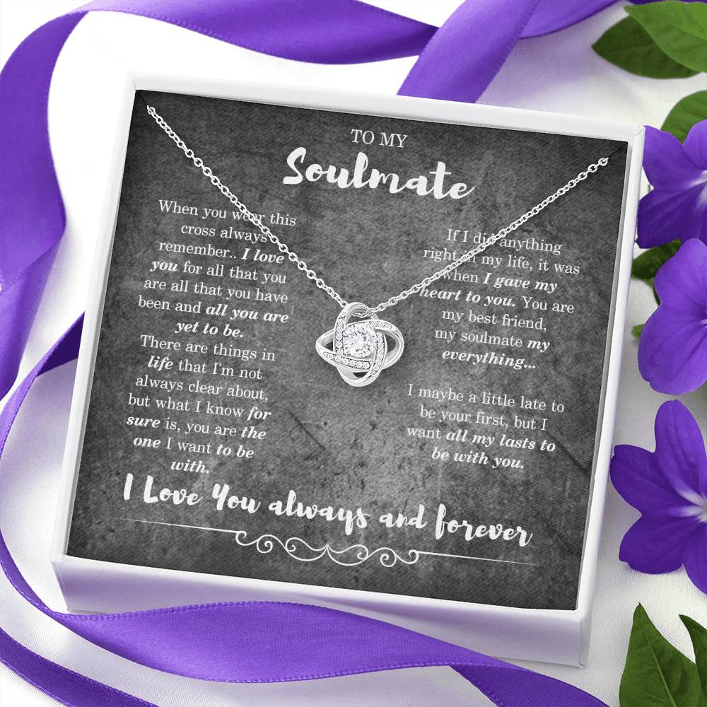 Soulmate Gifts Necklace For Her, Personalized Romantic Gift Necklace, To My Soulmate Necklace From Husband, Boyfriend, Unique Necklace for Her Romantic Girlfriend Gifts Necklace Includes