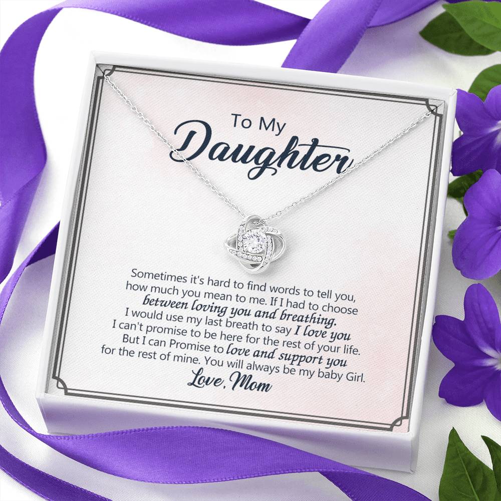 To My Beautiful Daughter Necklace from Mom, Mother and Daughter Gift Necklace, Jewelry Gift For Girls, Little Girl, Daughter, Necklace for Daughter, Daughter Birthday Graduation Gift from Mother
