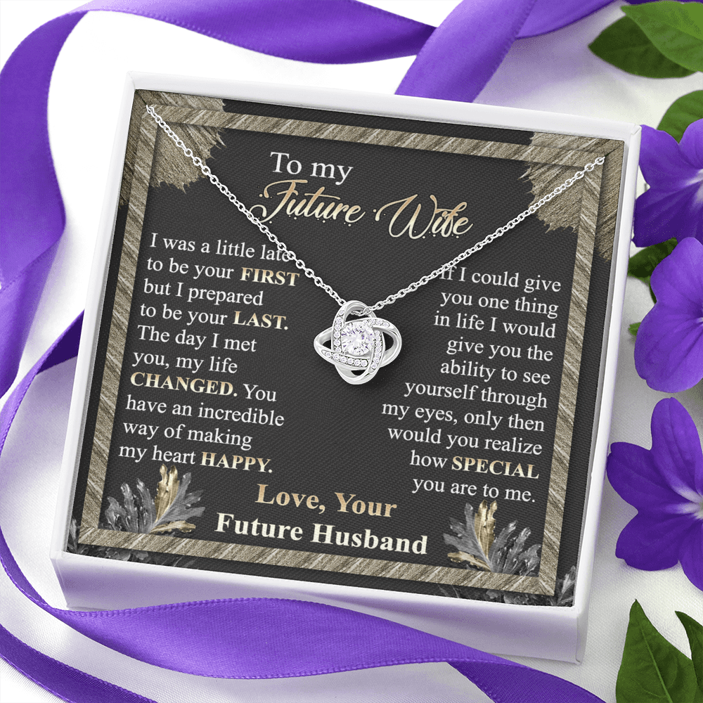To My Future Wife Necklace From Future Husband To Wife Jewelry Gift For Women Soulmate Gift Necklace From Men Love Knot Necklace Gift For Future Wife Husband And Wife Gift Necklace For Future Wife