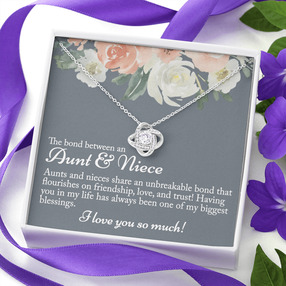 Aunt Gifts Necklace, The Bond Between An Aunt Love Knot Necklace, Gifts Necklace for Aunt Gifts from Niece, Necklaces for Women, Aunt Niece Necklace Gifts for Aunt Niece Stepmother Daughter