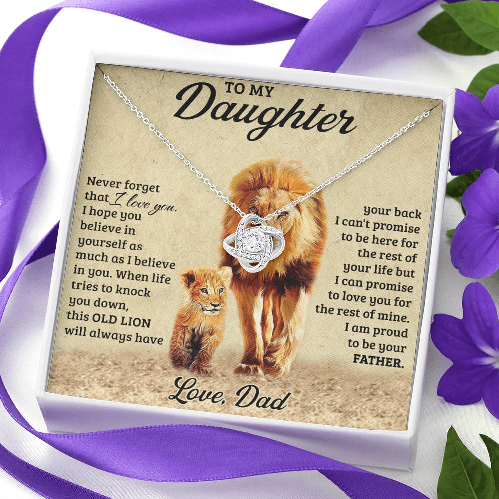 Father To Daughter Gifts Necklace From Dad, To My Daughter Necklace From Daddy On Graduation Gift, Birthday, Christmas For Badass Beautiful Girls Jewelry Gift For Girls, Little Girl Necklace