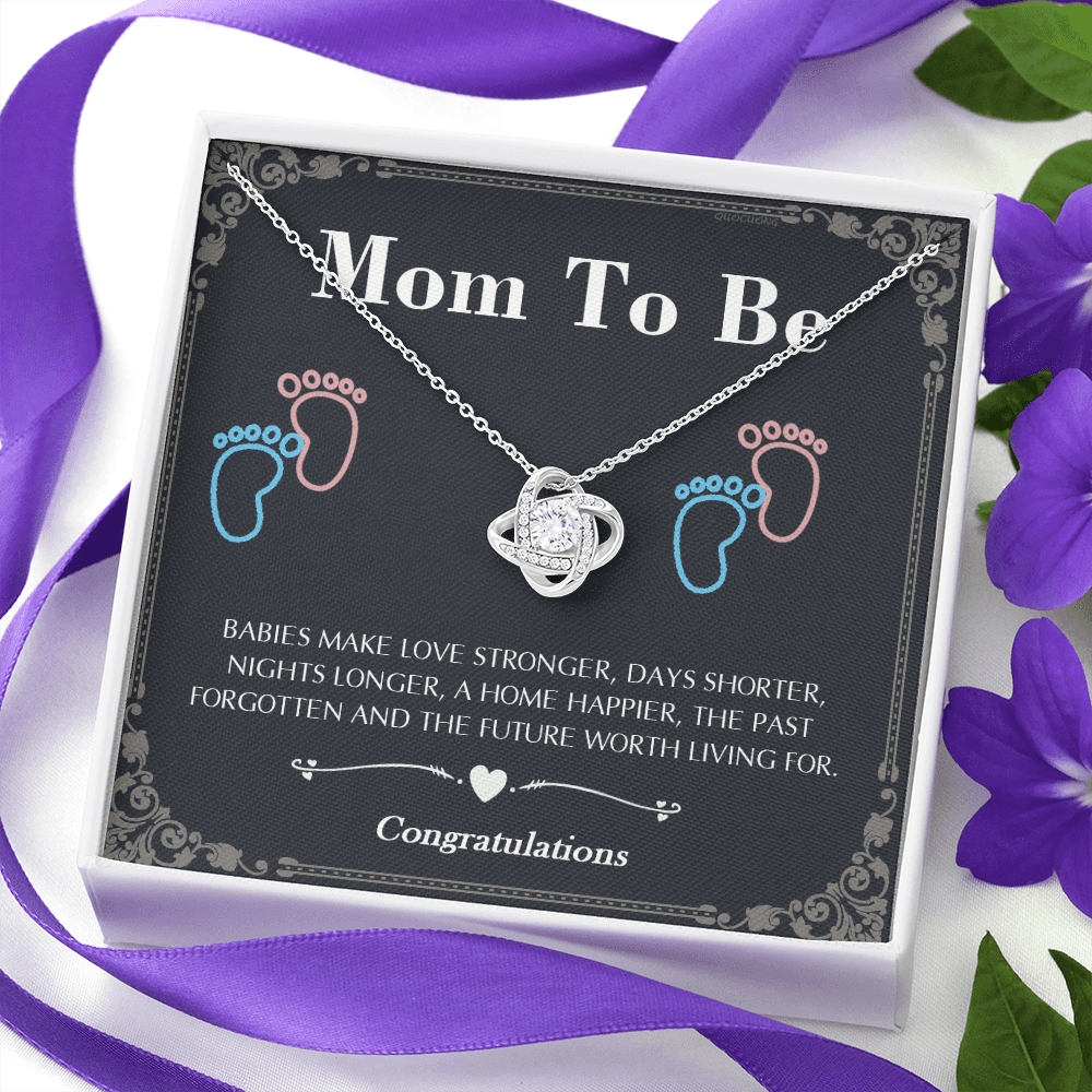 Mom To Be Love Knot Necklace Mom Gift, Gift For New Mom,First Mother's day Gift