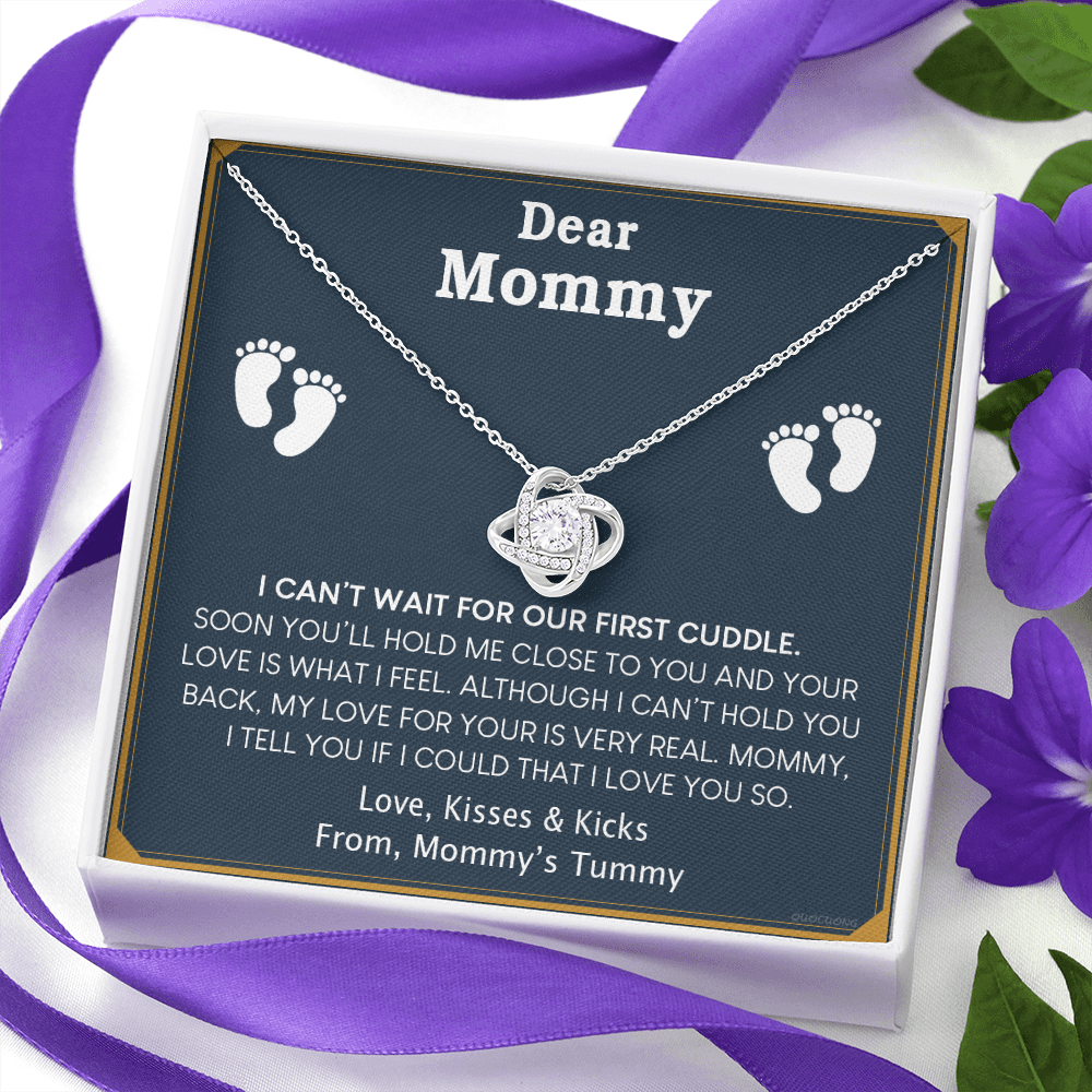 Pregnant Wife Gift,Interlocking Hearts Necklace, Mother's Day Gift,New Mom Gift