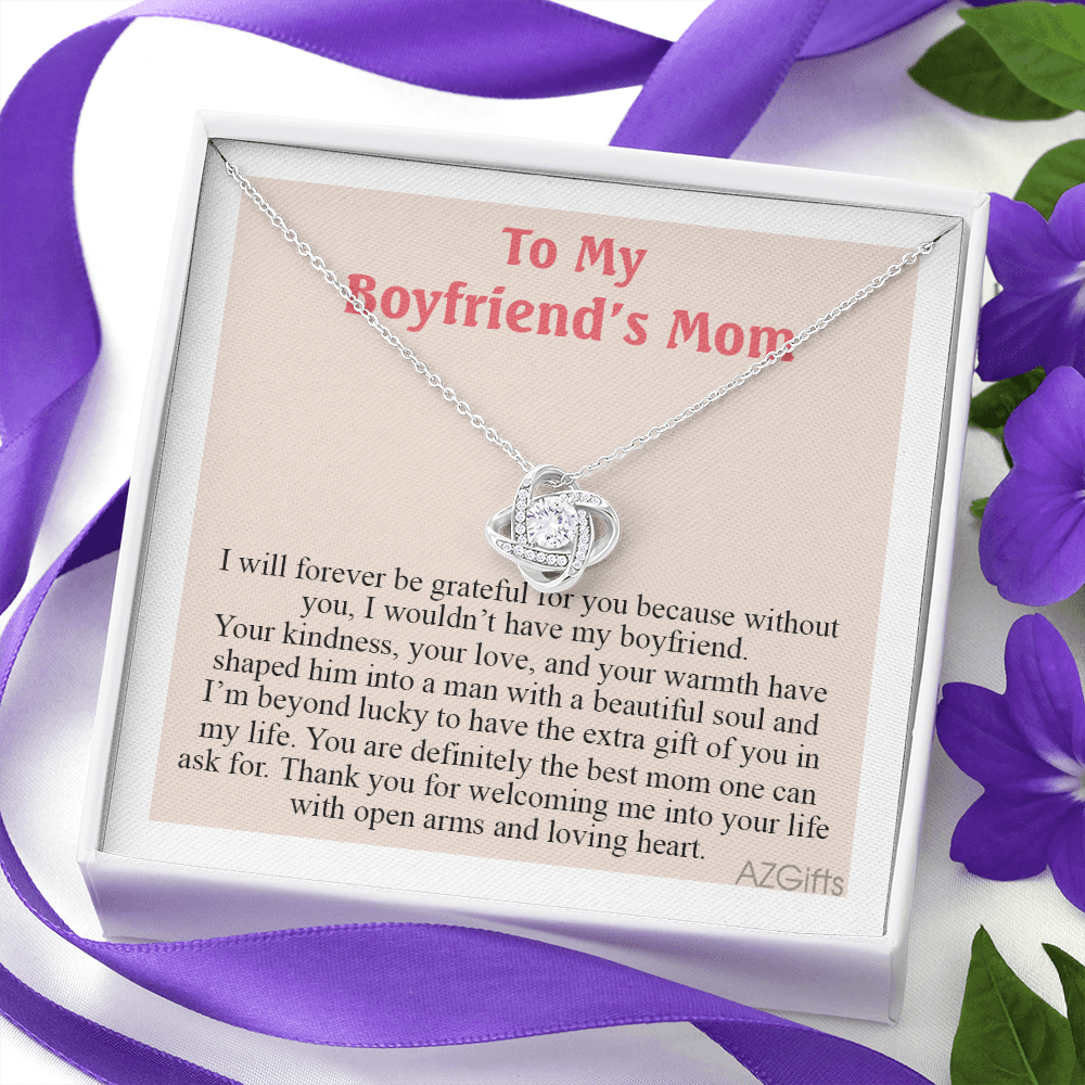 To My Boyfriend's Mom Necklace From Girlfriend, Gift Necklace for My Boyfriend's Mom On Mothers Day, Christmas, Anniversary, Mother's Day Necklace Gift For Boyfriend's Mom, Jewelry For Her