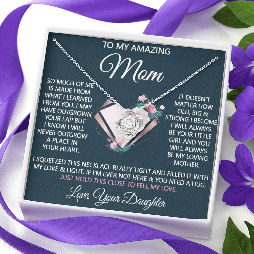 To My Amazing Mom Necklace From Daughter, Amazing Mom Gift Necklace On Birthday Gift, Anniversary, Mother's Day, Jewelry Gift For Women, Bonus Mom, Mother And Daughter Necklaces Gift For Her