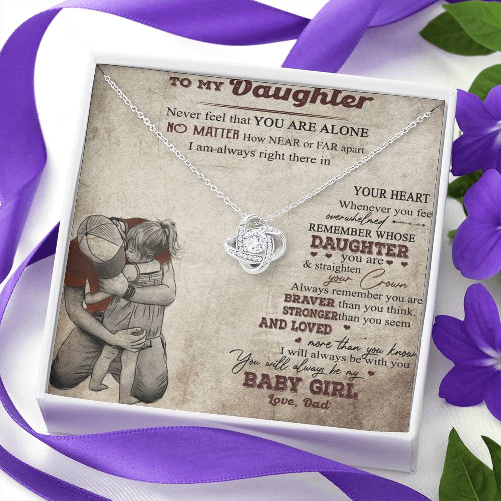 Daughter Gift Necklace From Dad - Father And To My Daughter Necklace From Daddy - Birthday, Graduation Gift For Daughter, Congratulation Gift For Her, Daughter, Jewelry Gift For Girls Little Girls