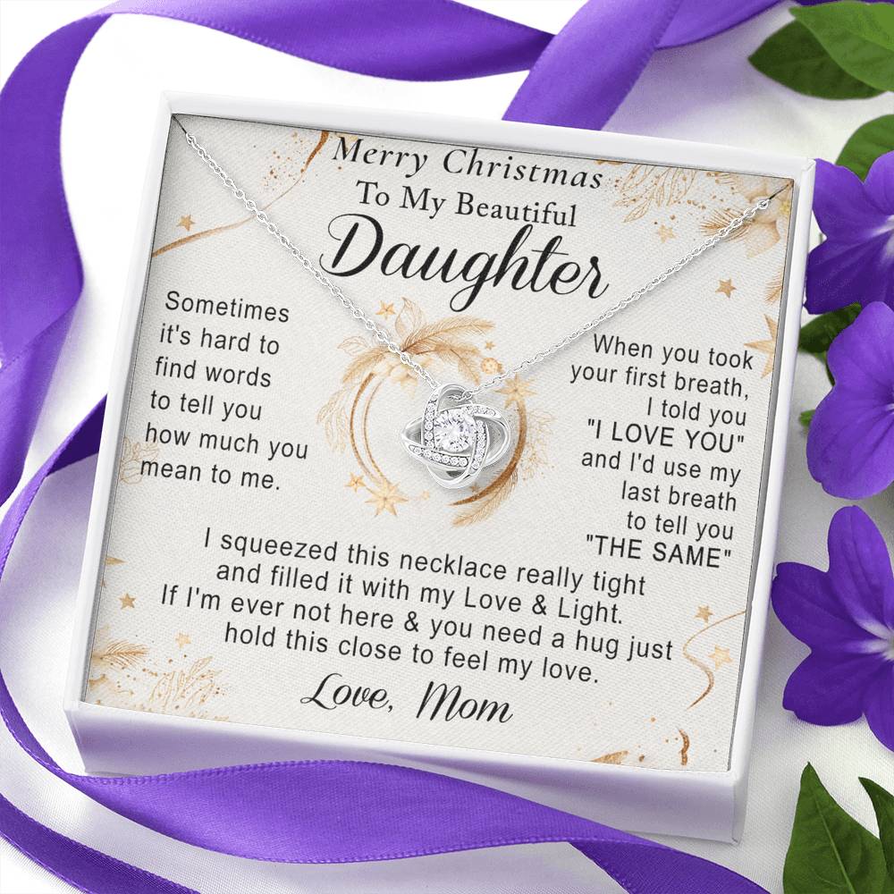 Personalized Gift Necklace - To My Daughter Necklace from Mom Graduation Gift Necklace for Daughter from Mother Daughter Christmas Necklace from Mom for Xmas Holiday Gifts Jewelry Gift For Girls
