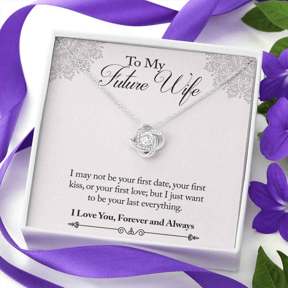 To My Future Wife Necklace From Husband, Wife Necklace For Women Love Knot Necklace Gift For Future Wife, Anniversary Necklace Gift For Wife, Soulmate Gift Necklace, Husband And Wife Necklace Sets