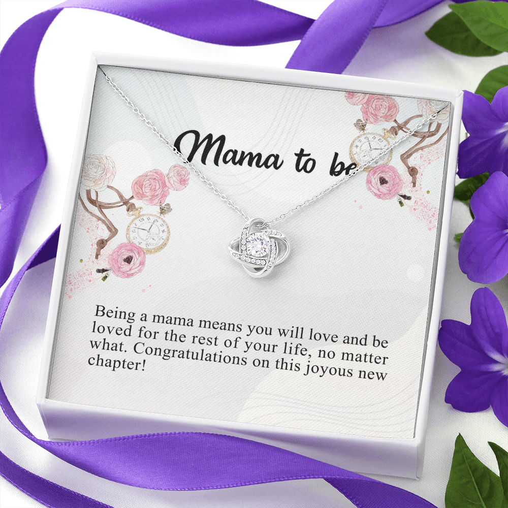 To My Mom Necklace Gift From Son, Happy Mother's Day Love Knot Pendant For Mom On Birthday, Anniversary Necklace Gift Love With Your Son For Mom, Mother Gift Necklace To Son, Mamato Be Gift Necklace